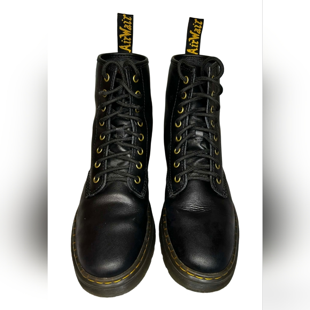 Dr. Martens Black Leather Lace-Up Boots